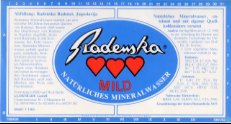 Radenska (analysis 1986) exp Germany 1,0 L