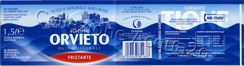 Fonti di Orvieto, Sorgente Tione (analisi 2004) PET Friz 1,5 L    [200208]