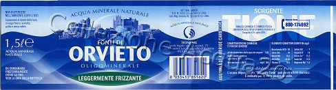 Fonti di Orvieto, Sorgente Tione (analisi 2004) PET LegFriz 1,5 L + 0,5 L   [200208]