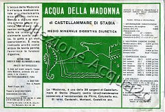 Acqua della Madonna (analisi 1987) vetro Friz 0,92 L