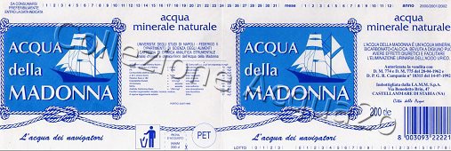Acqua della Madonna (analisi 1999) pet Nat  2,0 L