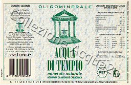 Acqua di Tempio (analisi 1993) PET Friz 1,0 L + 0,5 L