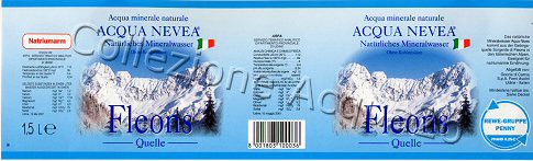 Acqua Nevea (analisi 2001) EXP Germany - PET Nat 1,5 L
