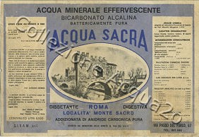 ACQUA SACRA (analisi 1973) VE Friz 0,92 L   [221007]