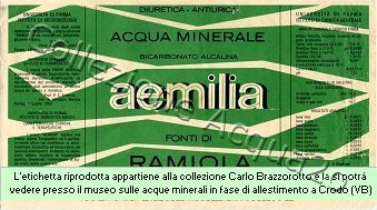 Aemilia Fonte di Ramiola (analisi 1968) vetro Friz xxxxL