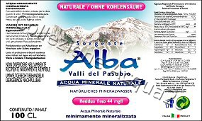(Fotocopia) Sorgente Alba (analisi 2004) VE Nat 1,0 L