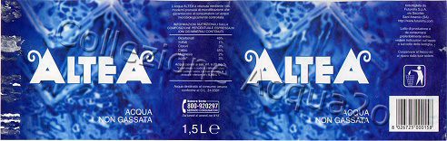 Altea (analisi -) acqua microfiltrata - PET 1,5 L