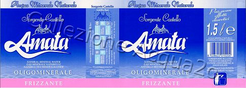 Amata, Sorgente Castello (analisi 1999) PET Frizz 1,5 L + 0,5 L