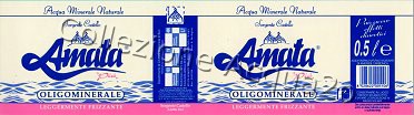 Amata, Sorgente Castello (analisi 1999) -Pi- etichetta fondo bianco- PET LegFriz 0,5 L