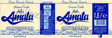 Amata, Sorgente Castello (analisi 2001) PET Nat 1,5 L +2,0 L + 0,5 L