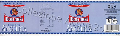 Sorgente Angelica (analisi 1999) Pet Nat 2,0 L + 1,5 L + 0,5 L