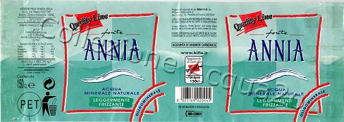 Fonte Annia (analisi 1999) Pet Legg Frizz 1,5 L