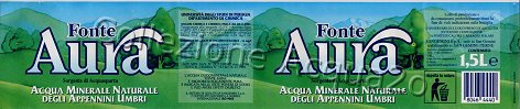 Fonte Aura, Sorgente di Acquasparta (analisi 2001) -etichetta trasparente- pet Nat 1,5 L