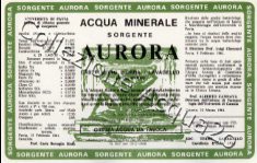 Sorgente Aurora (analisi 1961) A ?? L