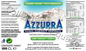 (Fotocopia) Azzurra, Sorgente Camonda (Analisi 2003) VE LegFriz 1,0 L