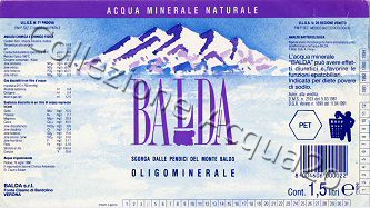 Balda (analisi 1988) PET Nat 1,5 L
