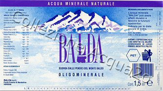 Balda (analisi 1998) -tipogragia Plavis- PET Nat 1,5 L