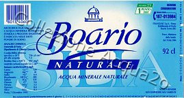 Boario Silia (analisi 1993) vetro Nat 0,92 L
