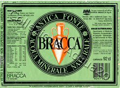 Antica Fonte Bracca (analisi 1984) VE Nat 0,92 L + 0,46 L