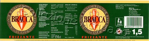 Antica Fonte BRACCA (analisi 2003) PET Frizz 1,5 L