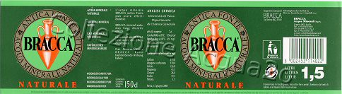 Antica Fonte BRACCA (analisi 2003) PET Nat 1,5 L