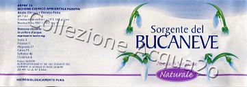 Sorgente del Bucaneve (acqua di sorgente analisi 1999) (1) Nat 5,0 L