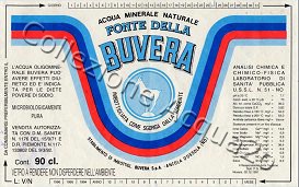 Fonte della Buvera (analisi 1991) vetro Frizz 0,90 L