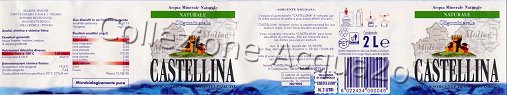 Castellina, Antica Fonte di Castelpizzuto (analisi 1998) -con valori analitici evidenziati in rosso- pet Nat 2,0 L