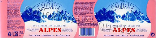 Source Caudana (analisi 2001) EXP - PET Nat 1,5 L