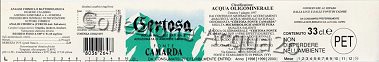 Certosa Fonte Camarda (analisi 1999) pet Friz 0,33 L