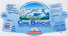 Cime Bianche (x Tesori dell'Arca) (analisi 1998) -etichetta trapezoidale- PET Nat 1,5 L