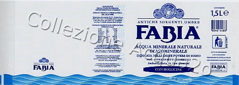 Fabia Azzurra (analisi 1998) -etichetta trasparente blu con bollicine- pet Friz 1,5 L