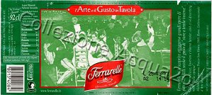 Ferrarelle (analisi 2000) "L'Arte e il Gusto in Tavola: Michele Cammarano -Cilindri, pellicce, lustrini e buona tavola..." vetro Nat 0,92 L