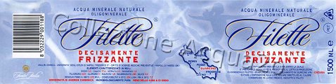 Filette (analisi 2001) "meno dello 0,004 % di sodio" - Pet Friz 1,5 L
