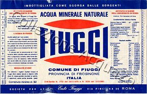 Fiuggi (anno analisi 1960) VE Nat 0,92 L