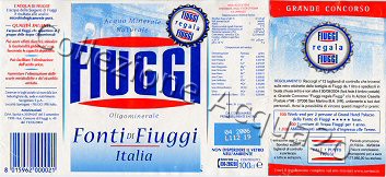 Fiuggi (anno analisi 2003) -Concorso Fiuggi regala Fiuggi-  VE Nat 1,0 L