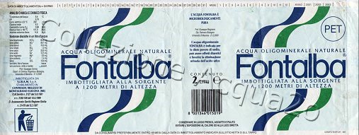 Fontalba (analisi 2000) pet Nat 2,0 L + 0,5 L