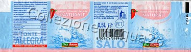 Fonte Allegra (Tavina) (analisi 2003) -etichetta plastificata- PET Nat 0,5 L [160606]