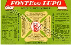 Fonte del Lupo (analisi 1973) vetro Friz 0,92 L