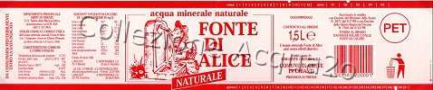 Fonte di Alice (analisi 1998) pet N 1,5 L