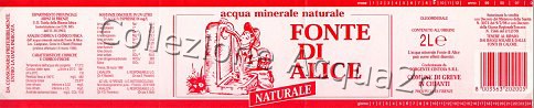 Fonte di Alice (analisi 1998) pet N 2,0 L