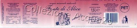 Fonte di Alice (analisi 1998) -etichetta rosa- pet N 1,5 L