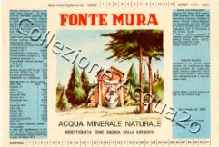 Fonte Mura (analisi 1978) vetro Nat 1,9 L