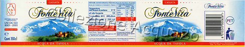 Fonte Vita (analisi 2004) PET Gassata 1,5 L