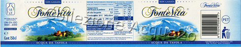 Fonte Vita (analisi 2004) PET Non Gassata 1,5 L