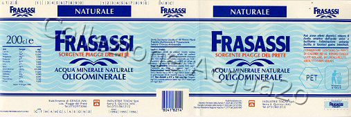 Frasassi, Sorgente Piagge del Prete (analisi 1992) PET Nat 2,0 L [060405]