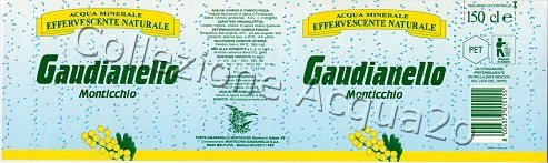 Gaudianello Monticchio (analisi 1995) PET Nat 1,5 L