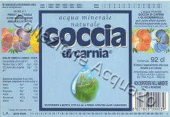 Goccia di Carnia Sorgente di Fleons -fondo azzurro- (analisi 1993) VAR Nat 0,92 L + 0,44 L [021007]