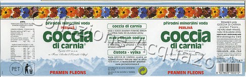 Goccia di Carnia Sorgente di Fleons -Exp Czech- (analisi 2001) PET Friz 1,5 L + 0,5 L [031007]