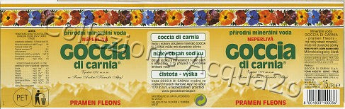 Goccia di Carnia Sorgente di Fleons -Exp Czech- (analisi 2001) PET Nat 1,5 L + 0,5 L [031007]
